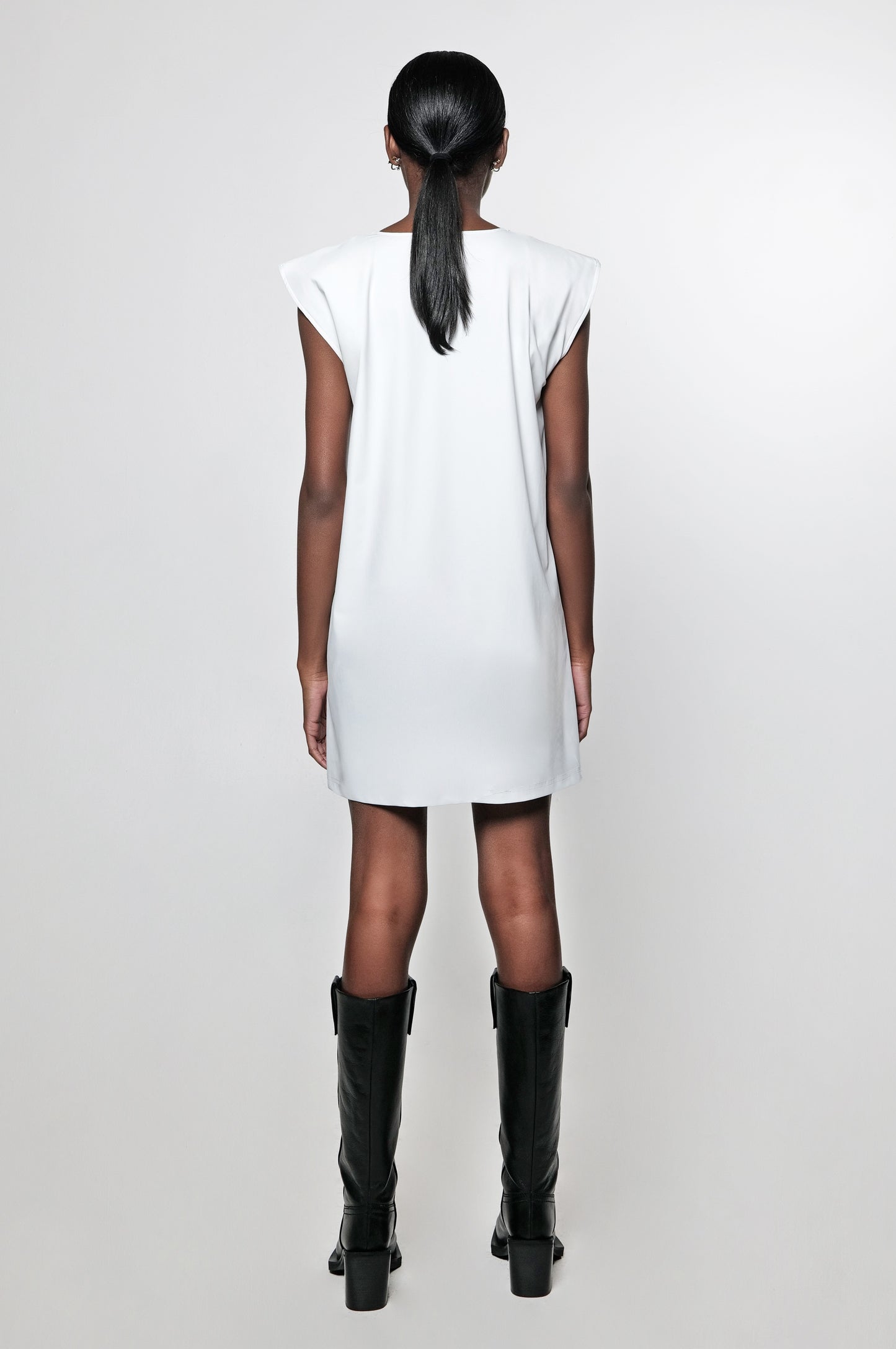 The V Mini Dress in White