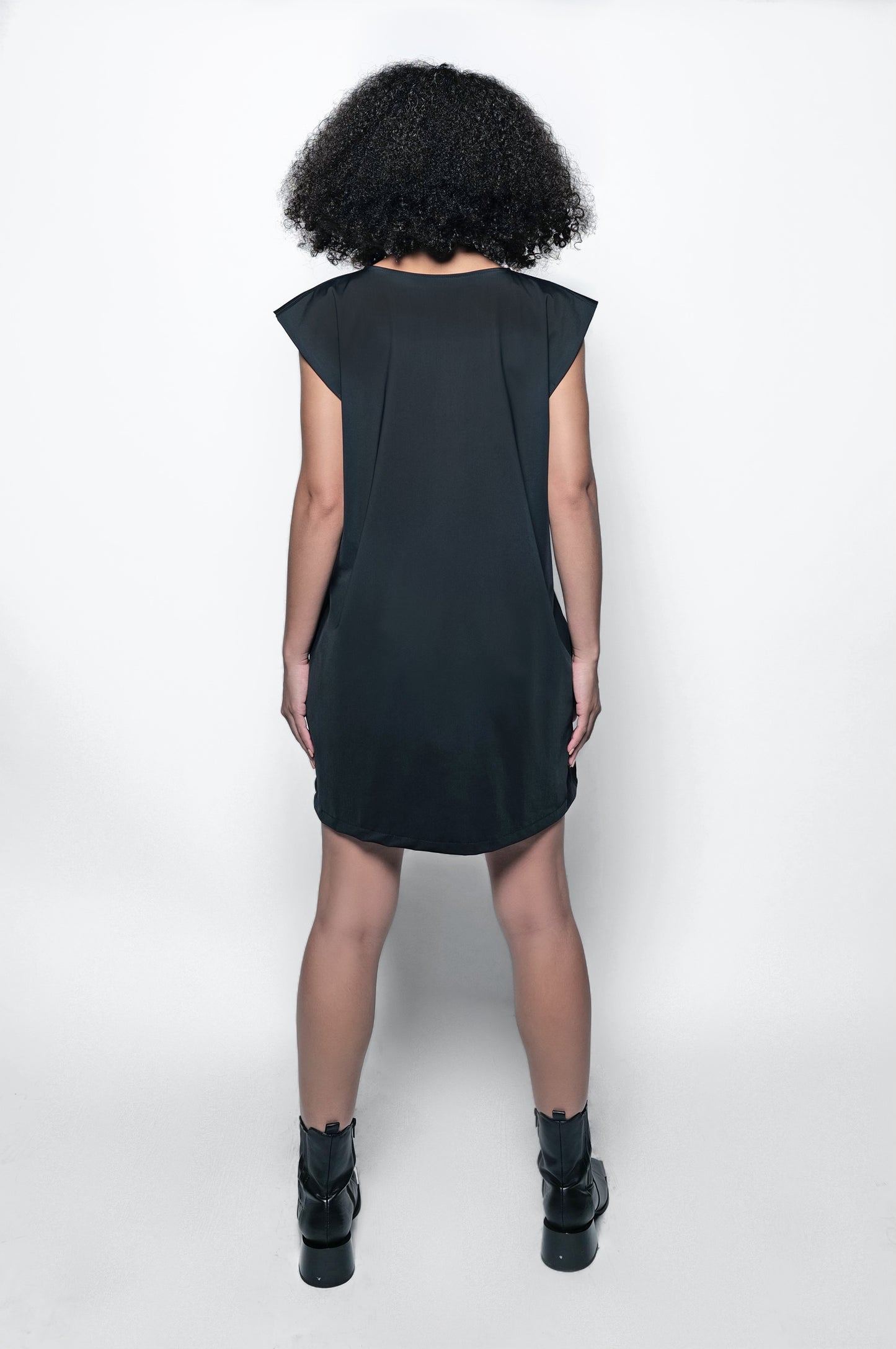 The V Mini Dress in Black