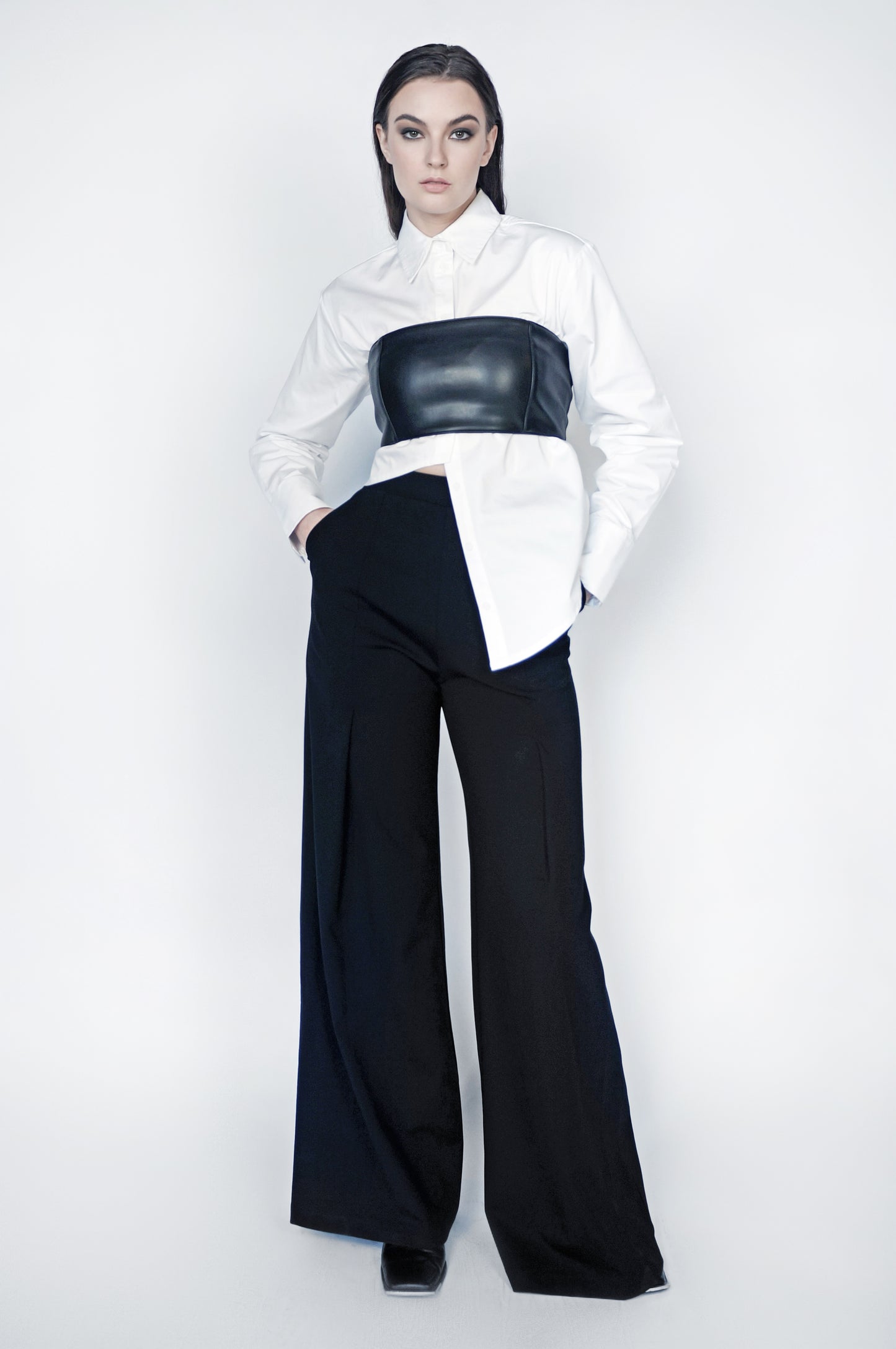 The Asymmetric Button Down in White