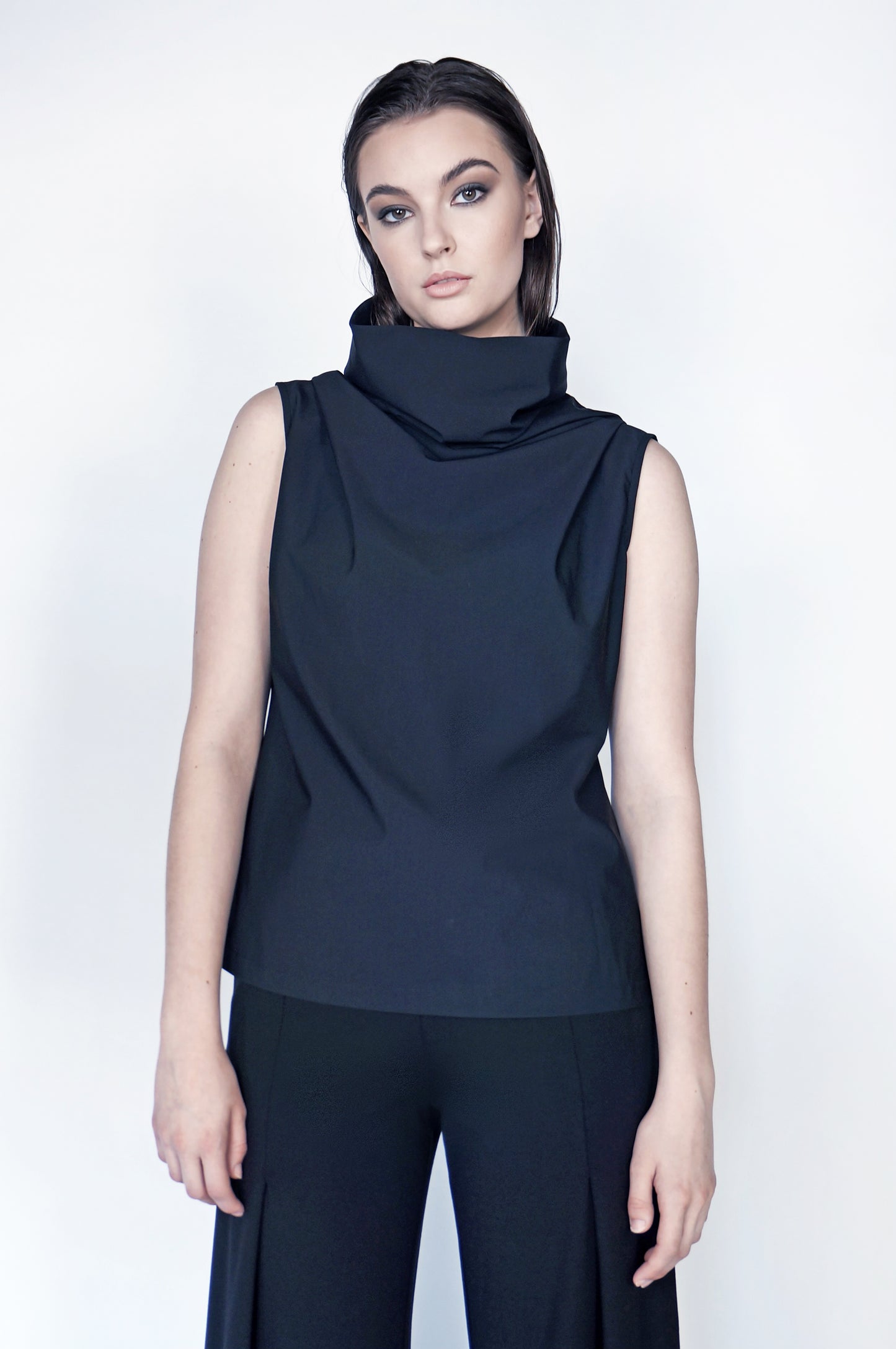 The Veiled Turtleneck Top