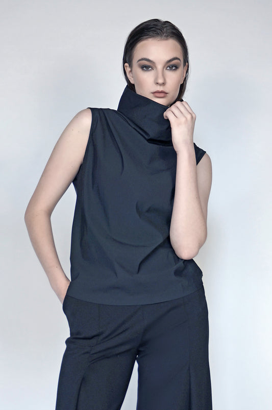 The Veiled Turtleneck Top