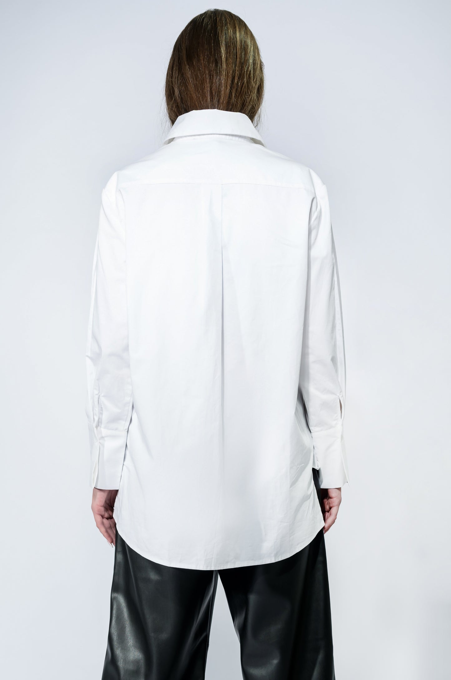 The Wrap Button Down Shirt in White