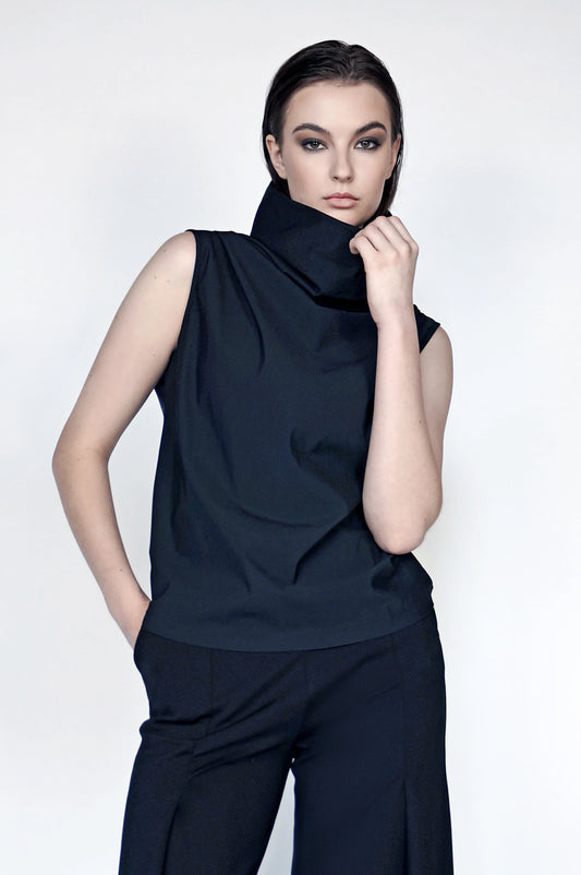 The Veiled Turtleneck Top