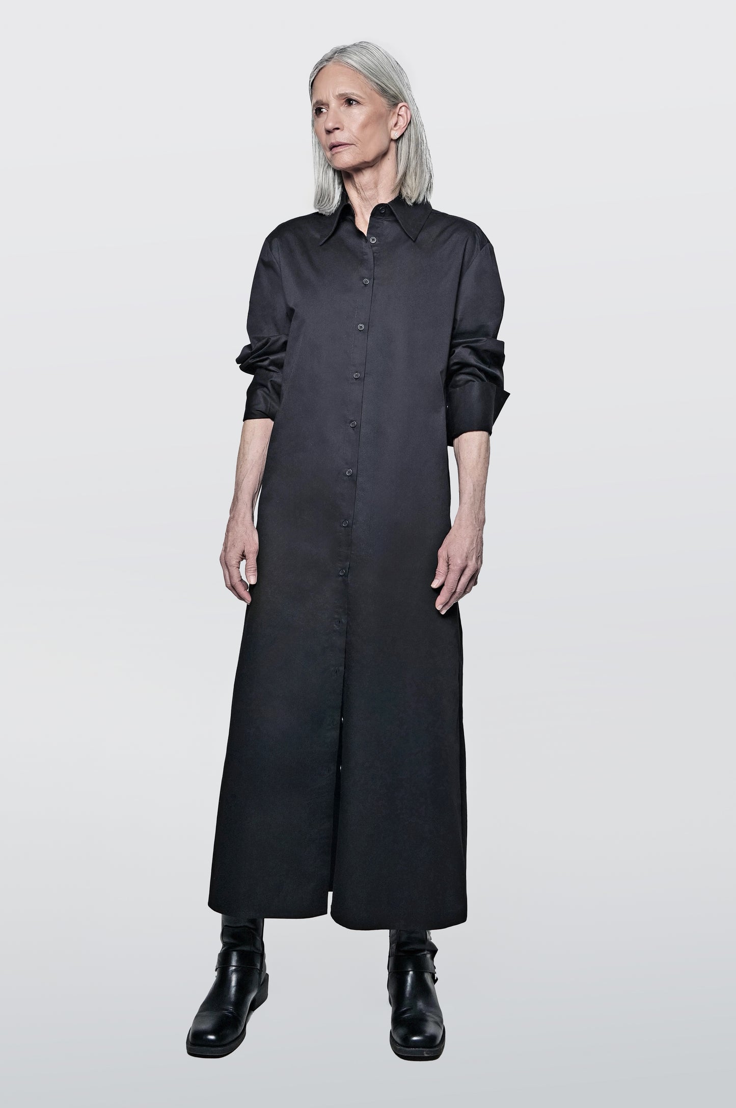 The Wrap Button Down Maxi Dress in Black LARGE The Wrap Button Down Maxi Dress in Black LARGE