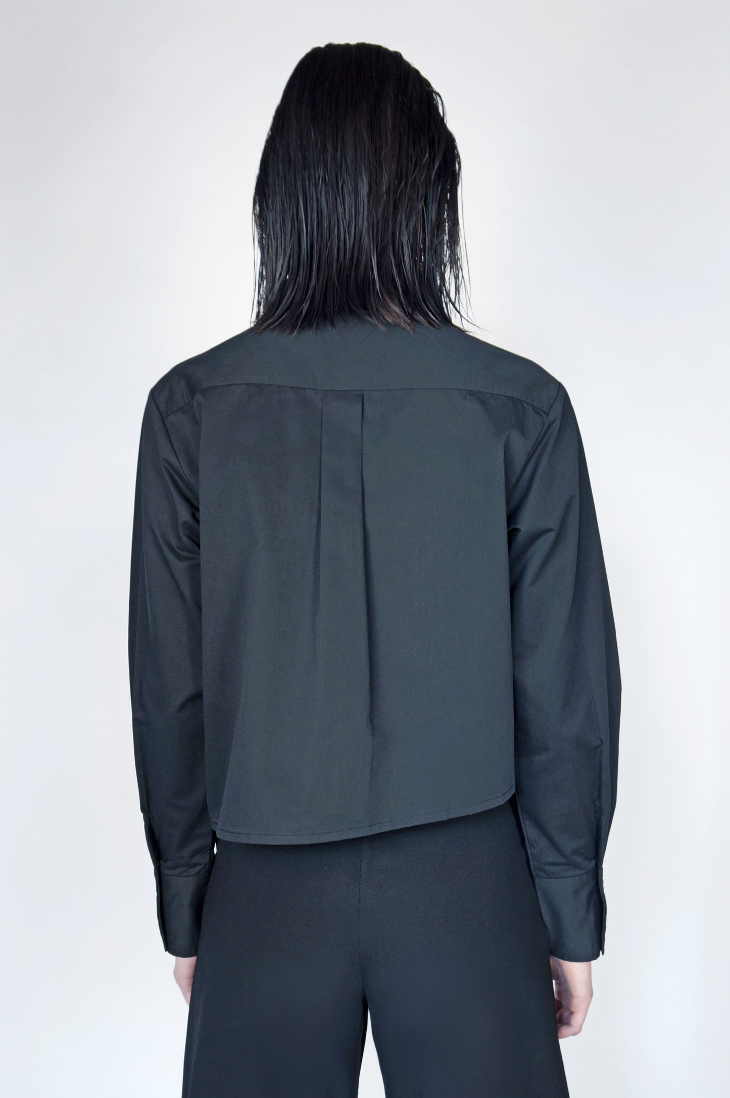 The Asymmetric Button Down in Black