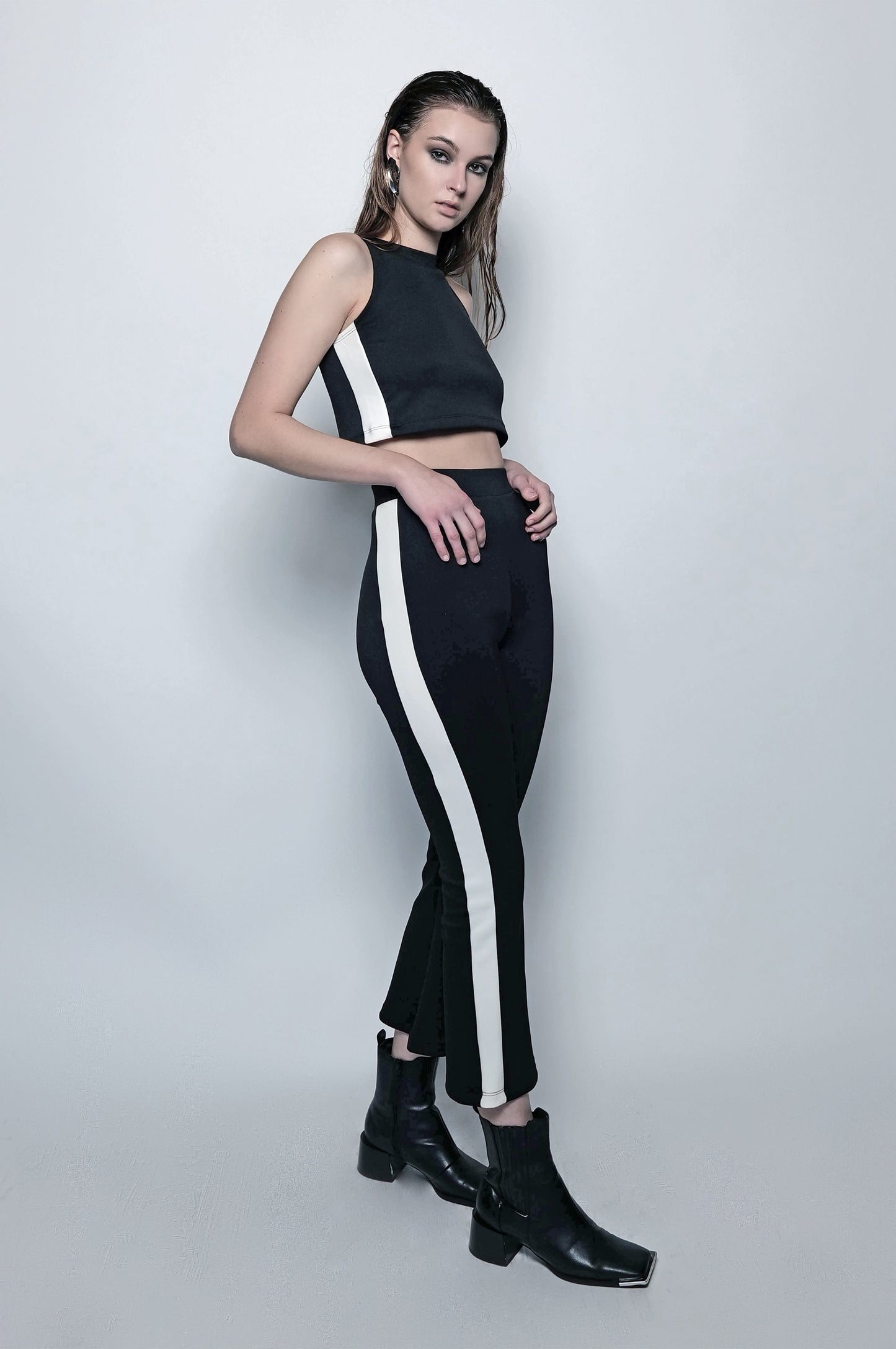 The Stripe Crop Flare Pant