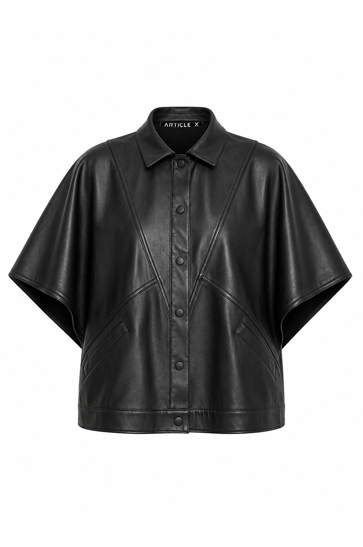 The Leather Cape Jacket