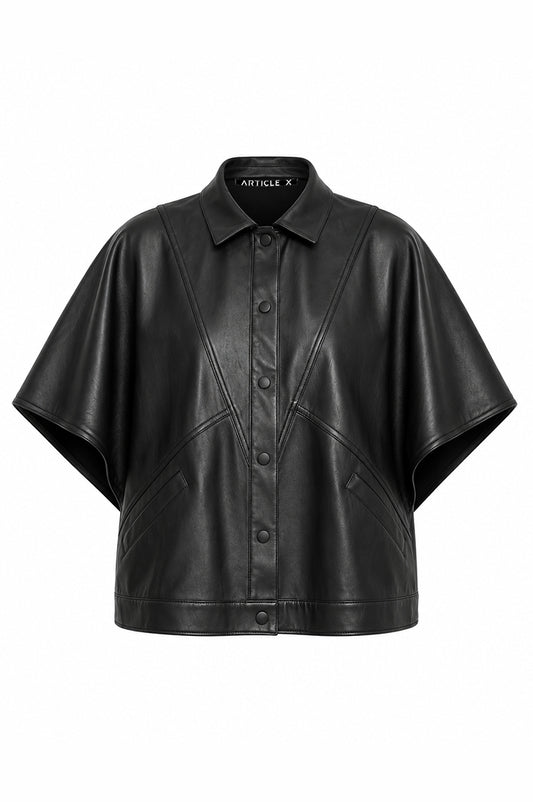The Leather Cape Jacket