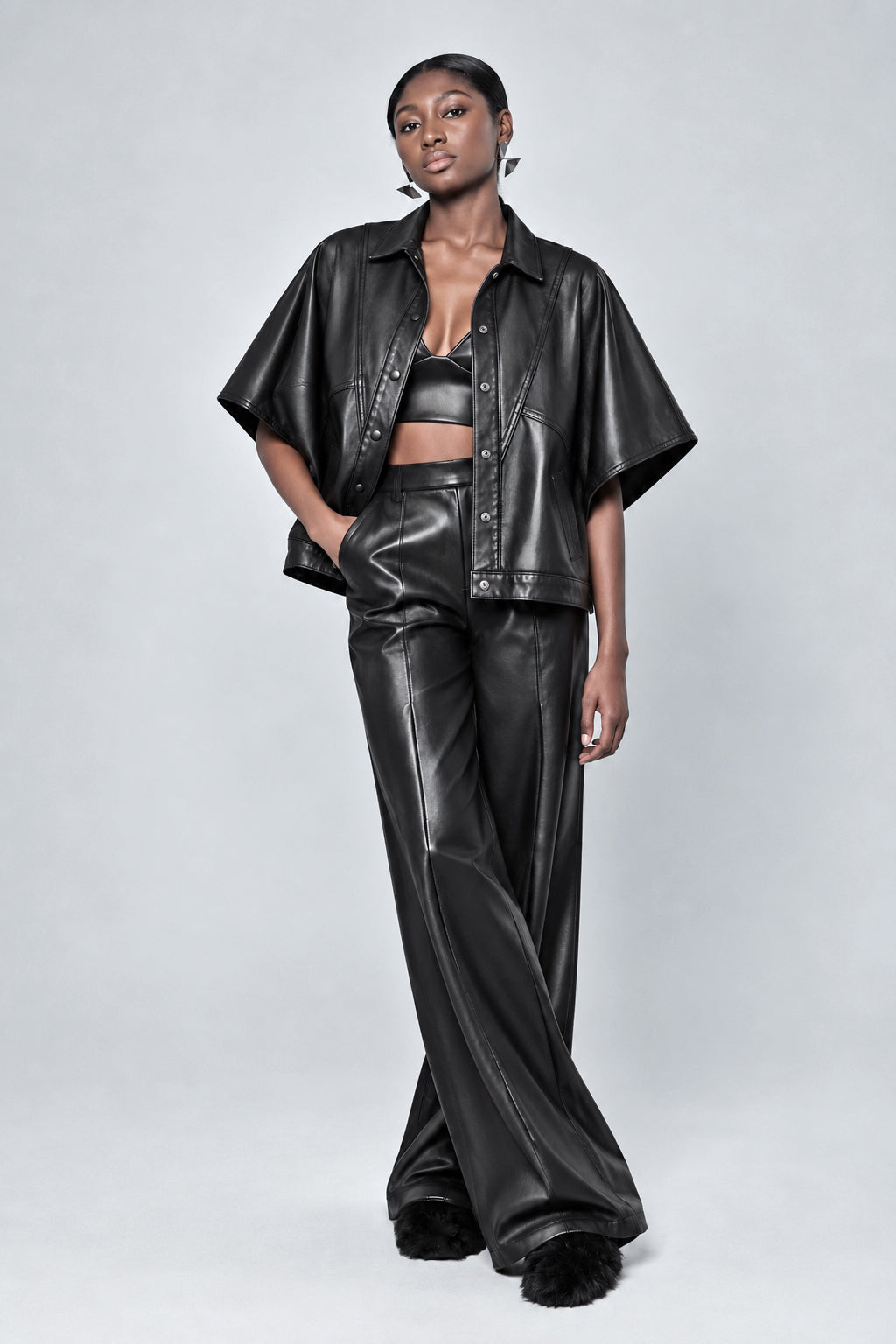 The Leather Cape Jacket